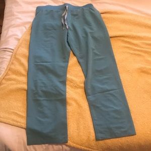 FIGS teal scrub pants Large
